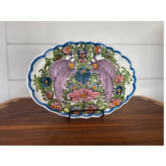 Vintage Skyros Designs Hand Painted Ceramic Plate Decorative Greece Decor - Picture 1 of 10